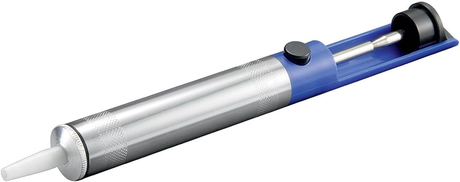 Entlötpumpe – 1 Stück – Leichtes Metall Und Teflon – Hohe Saugleistung – Elektronik Und Löten – Blau