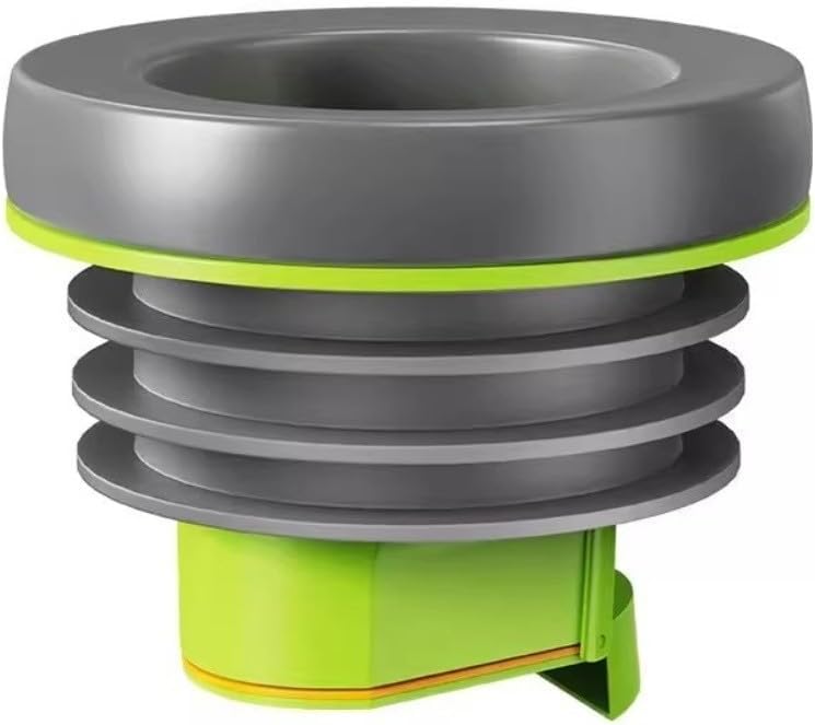 Dichtungsring Für Wc-flansch – 1 Stück – Abs Und Gummi – Integriertes Rückschlagventil – Für Pvc-rohre Mit 100–110 Mm Durchmesser – Graugrün