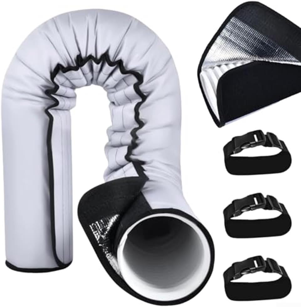 Isolierschlauch Für Klimaanlagenrohre – 1 Stück – Mehrlagiges Gewebe – Effektive Wärmedämmung – Für Mobile Klimaanlagen – 150 X 53,3 Cm, Schwarz