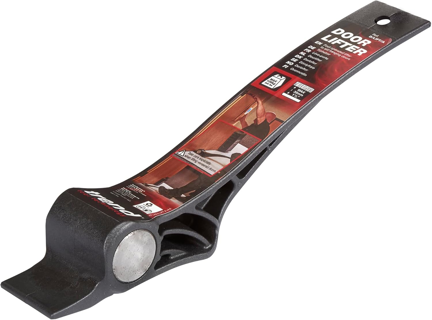 Fußbetätigter Türheber – 1 Stück – Robuster Kunststoff – Hubhöhe 38 Mm, Bis 108 Kg – Für Schreiner Und Teppichverleger – Schwarz