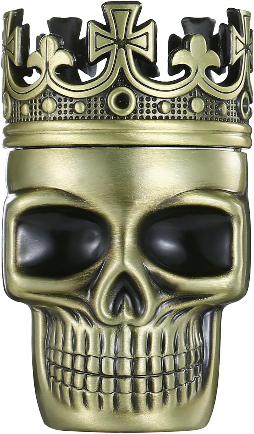 Totenkopf-kräutermühle – 1 Stück – Antik-stil, Metall – Fein Gemahlen Für Gewürze Und Kaffee – Kompakt Für Den Täglichen Gebrauch – Bronze, 45 Mm