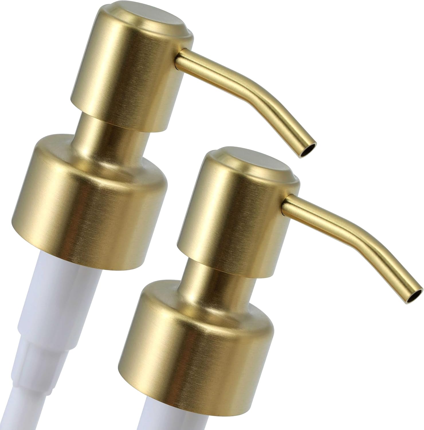 Seifenspenderpumpe – 1 Stück – Gebürsteter Edelstahl (gold) – 28-mm-gewinde – Ersatzteil Und Upcycling – 20-cm-rohr
