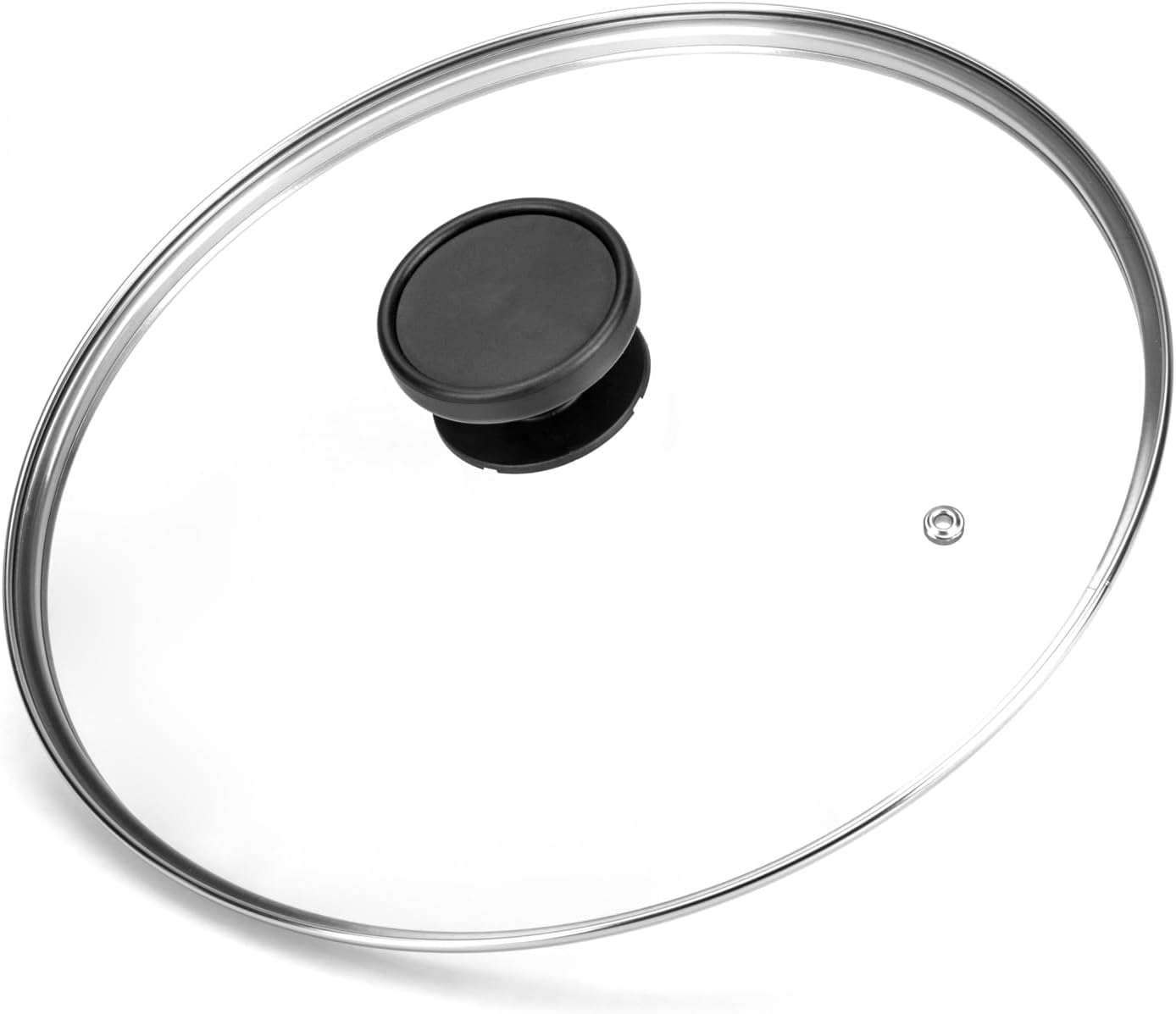 Deckel Aus Gehärtetem Glas – 1 Stück – Edelstahl Und Glas – Hitzebeständig – Für Den Täglichen Gebrauch – 24 Cm