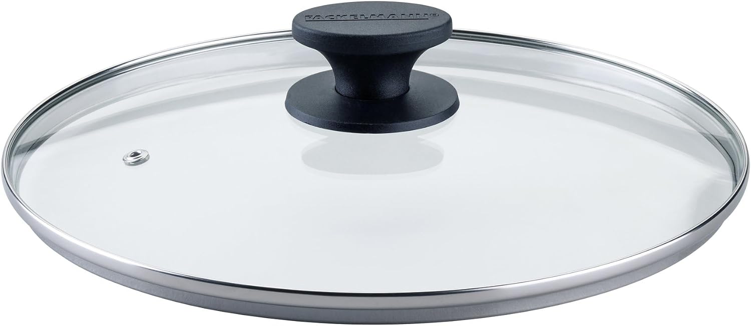 28-cm-topfdeckel – Gehärtetes Glas Und Edelstahl – Dampfventil – Gesundes Kochen Im Alltag – Durchmesser 28 Cm