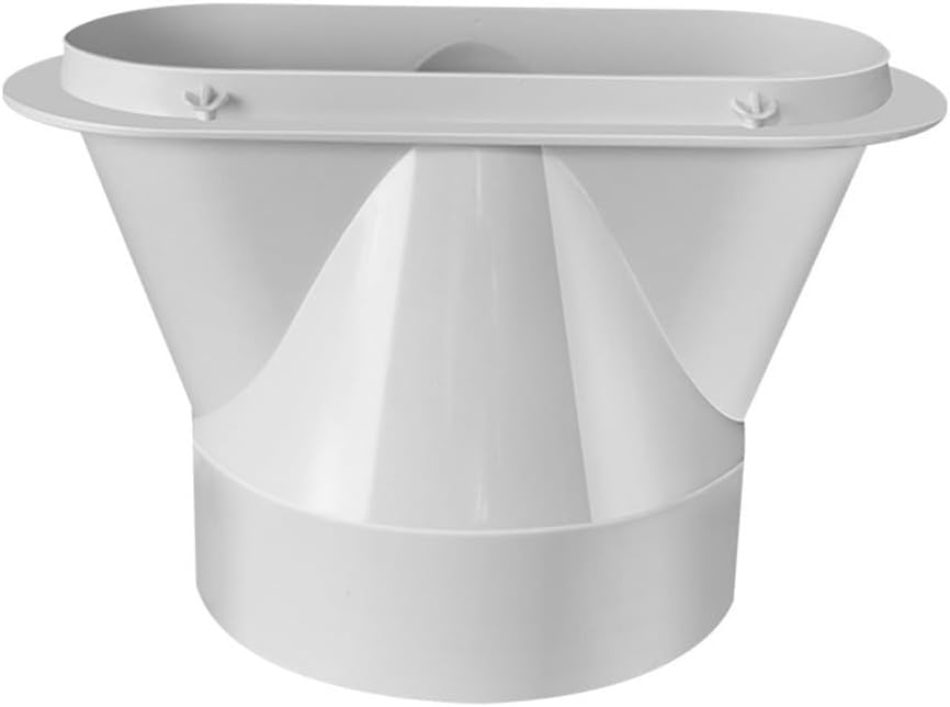 Flacher Abluftanschluss – 1 Stück – Robuster Kunststoff – Für 130-mm-rohr – Mobile Klimaanlage – Weiß