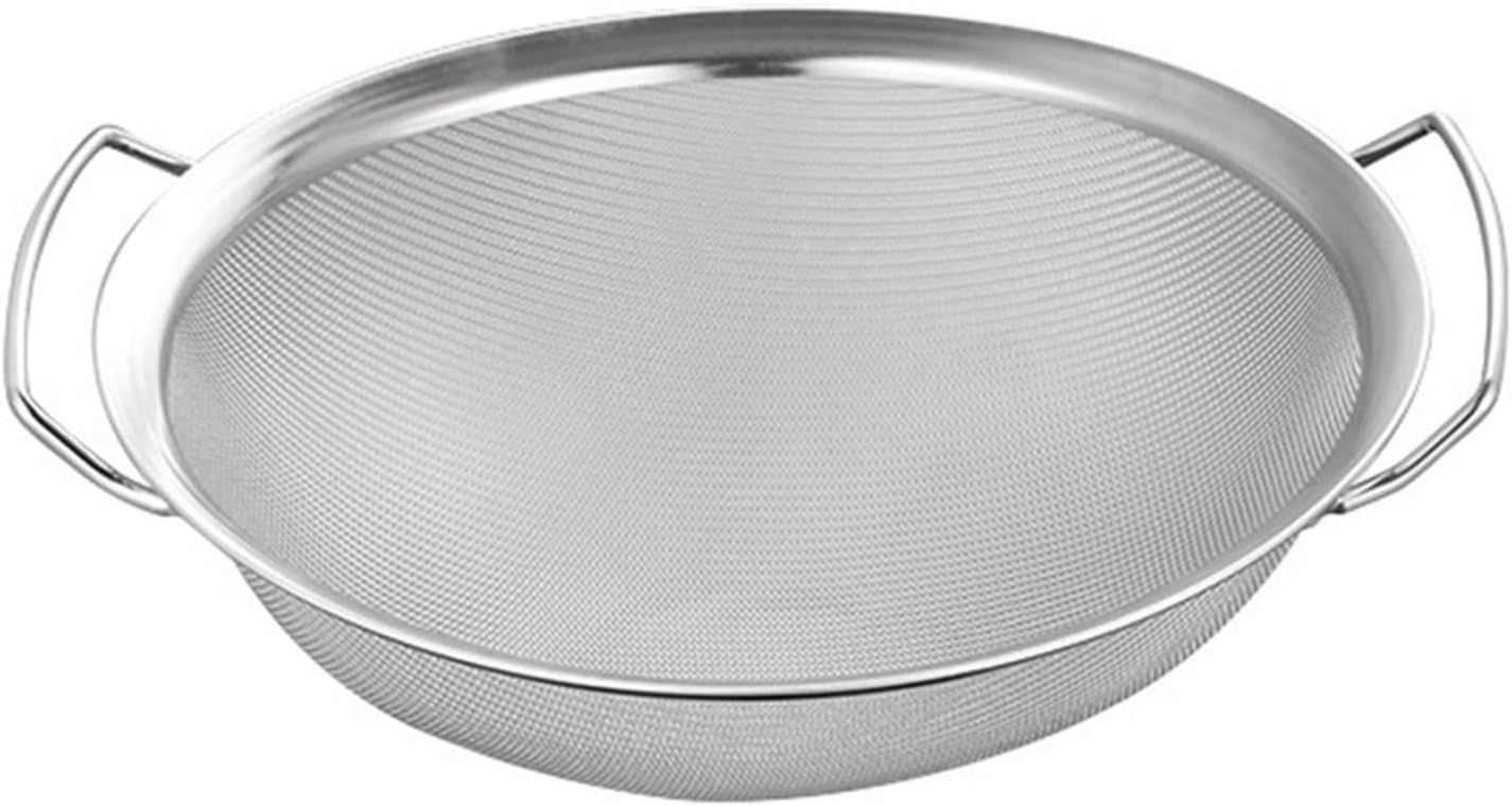 Edelstahl-sieb – 1 Stück – Feinmaschig Mit Doppelgriffen – Vielseitig Zum Filtern Von Mehl Und Flüssigkeiten – Für Den Täglichen Gebrauch – 25 Cm, Silber