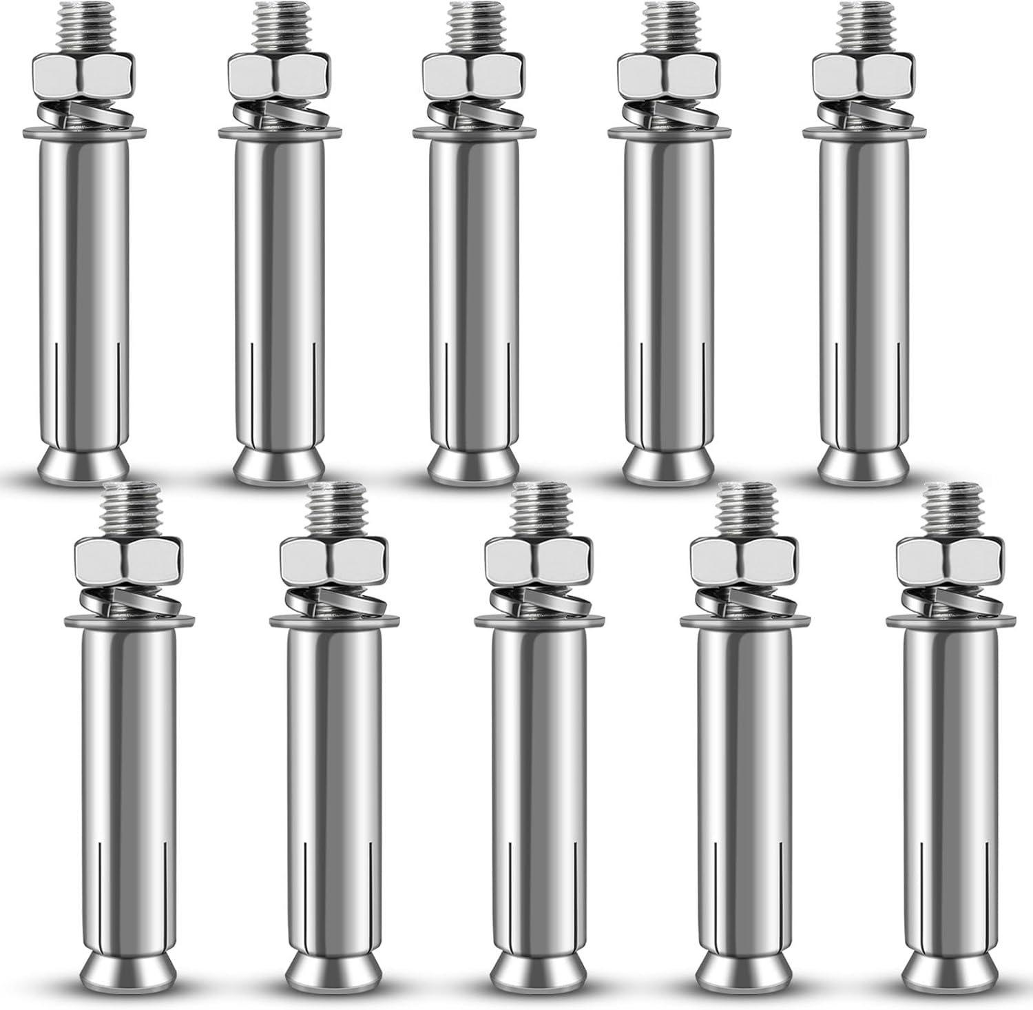 M8x60mm Betonanker – 10er-pack – Edelstahl 304 – Hochleistungsbefestigung – Für Bau Und Heimwerker – Silber