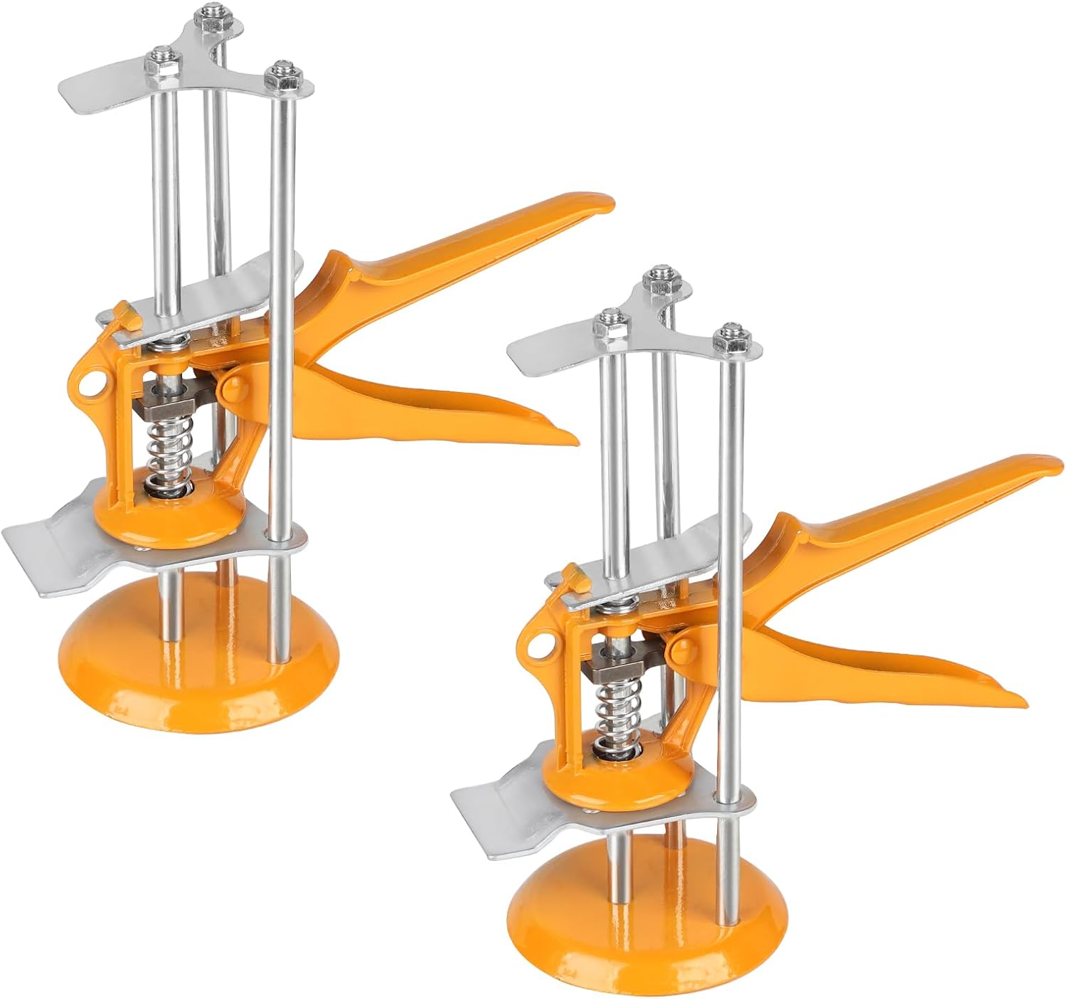 Manueller Fliesenheber – 2er-set – Edelstahl – Präzise Höhenverstellung Von 1 Bis 10 Cm – Für Fliesen- Und Holzarbeiten – Maximale Traglast 100 Kg