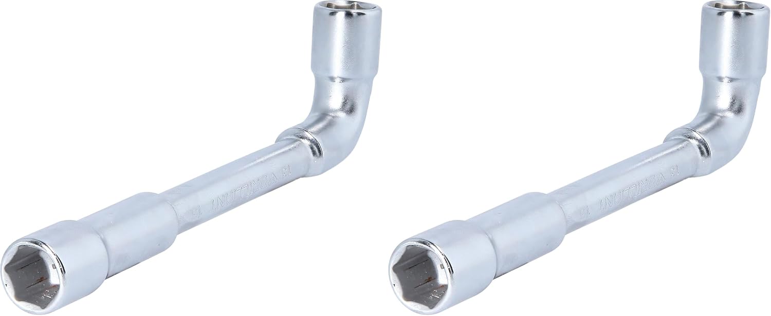 13-mm-steckschlüssel Mit Abgewinkeltem Kopf – 2er-set – Chrom-vanadium-stahl – 90°-kopf Für Schwer Zugängliche Stellen – Kfz- Und Heimwerkerbedarf – Länge 16 Cm