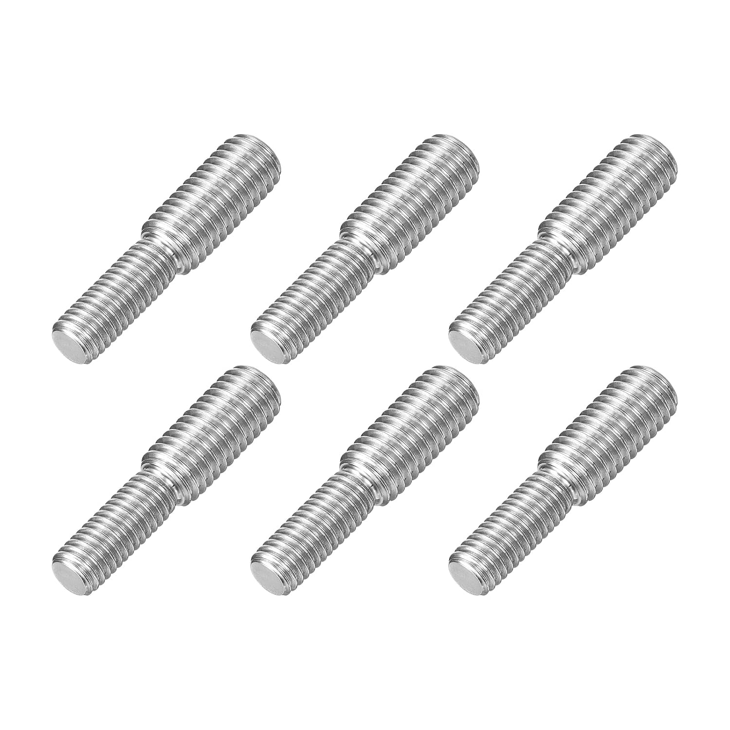 Doppelseitiger Gewindedübel – 6er-pack – Edelstahl 304 – Reduzierstück M8 Auf M10 – Befestigung Für Möbel Und Maschinen – 20 Mm