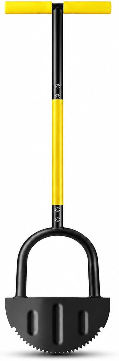 Manueller Rasentrimmer – 1-teilig – Verstärkter Stahl – Gezahnte Halbmondklinge – Für Rasen- Und Gartenpflege – Ergonomischer Griff