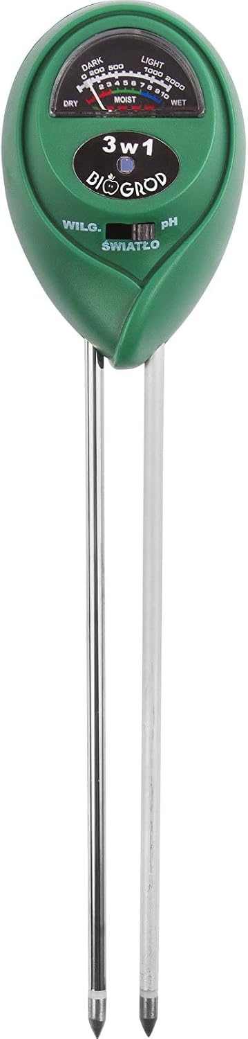 3-in-1-bodentester – 1 Stück – Metall Und Kunststoff – Misst Ph-wert, Feuchtigkeit Und Licht – Für Drinnen Und Draußen – 17 Cm