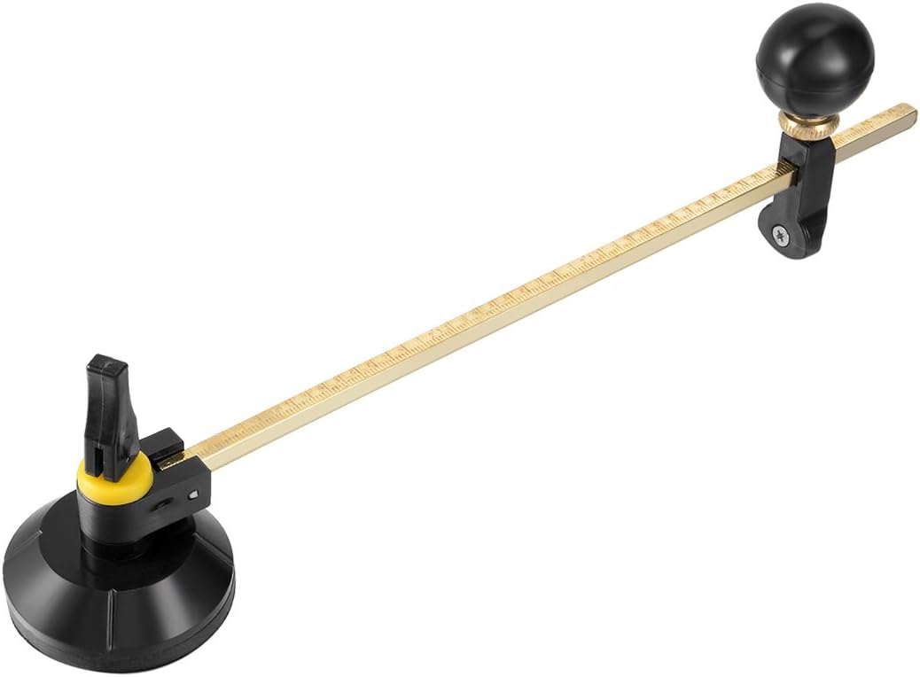 Verstellbarer Glasschneider – 1 Stück – Wolframkarbid – Präziser Schnitt Bis 60 Cm – Für Bastelarbeiten Und Kreative Hobbys – Schwarz Und Gold