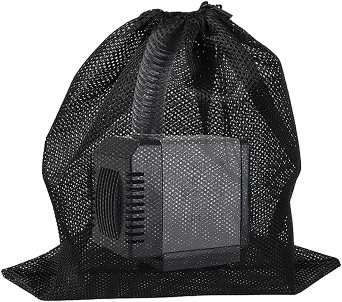 Netz-schutzbeutel – 3er-pack – Strapazierfähiges Schwarzes Polyester – Mit Kordelzug – Für Teich- Und Beckenpumpen – 60 X 59 Cm