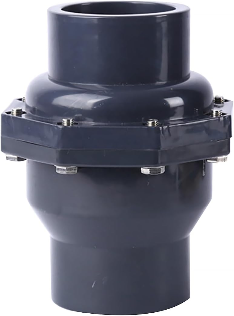 Pvc-rückschlagventil – 1 Stück – Doppelverschraubung Dn32 – Rückflussverhinderung – Pumpen Und Teiche – Schwarz, 40 Mm