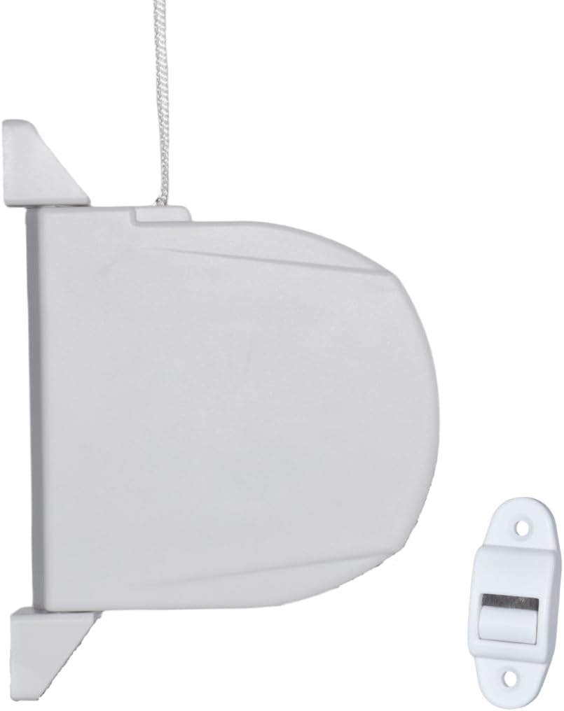 Rollladenbandaufwickler – 1 Stück – Abs Und Stahl – 180°-drehung Und Automatischer Einzug – Für Fenster Und Türen – 5 M X 14 Mm, Weiß