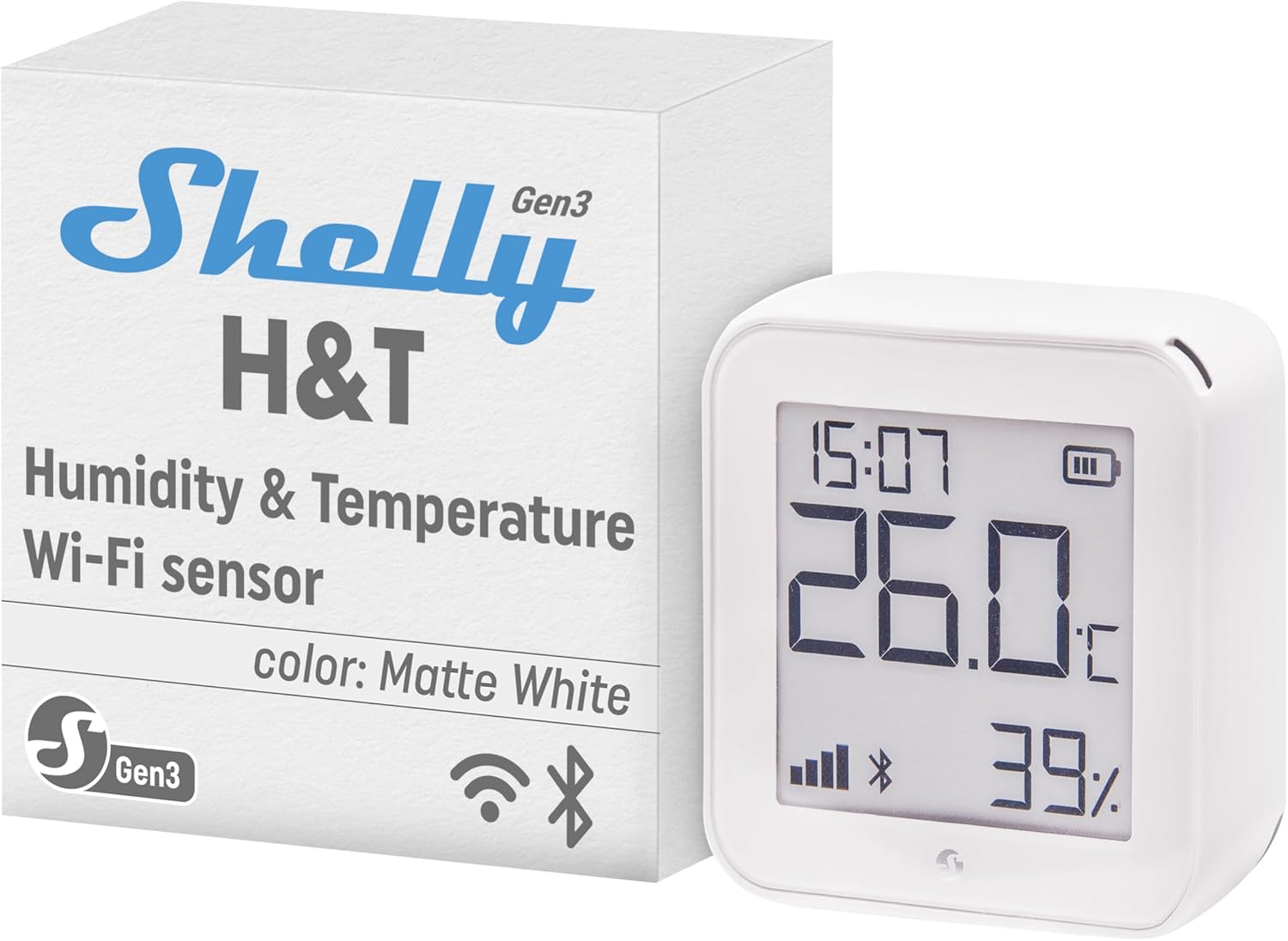 Wlan-temperatur- Und Feuchtigkeitssensor – 1 Stück – Weißes E-ink-display – Überwachung Im Innen- Und Außenbereich – Haus Und Garten – Mit Mobiler App