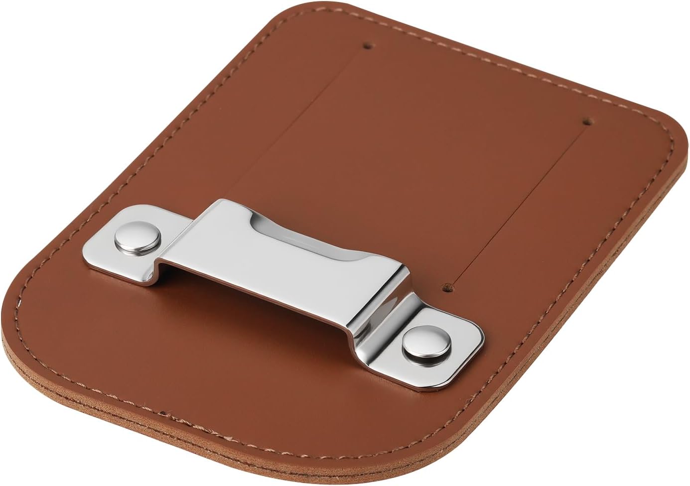 Lederetui Für Maßband, 12 X 8,5 X 5 Cm, Mit Gürtelbefestigung, Braun