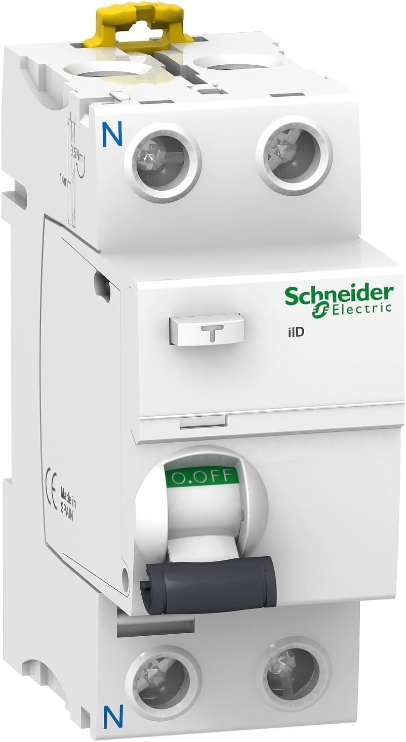 Schneider A9r41240 Fehlerstromschutzschalter Iid 2p 40 A 30 Ma Ac, Weiß