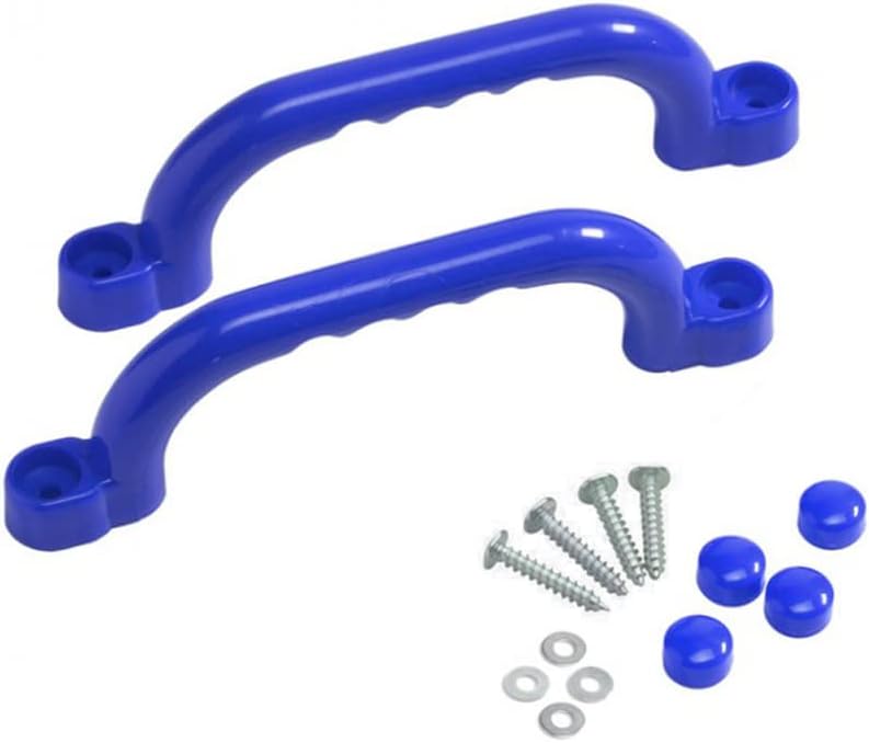 Set Mit 5 Sicherheitsgriffen – Robustes Hdpe-kunststoff – Ergonomischer, Rutschfester Griff – Für Kletterwände Und Kletterhütten – Blau – Für Den Innen- Und Außenbereich Geeignet