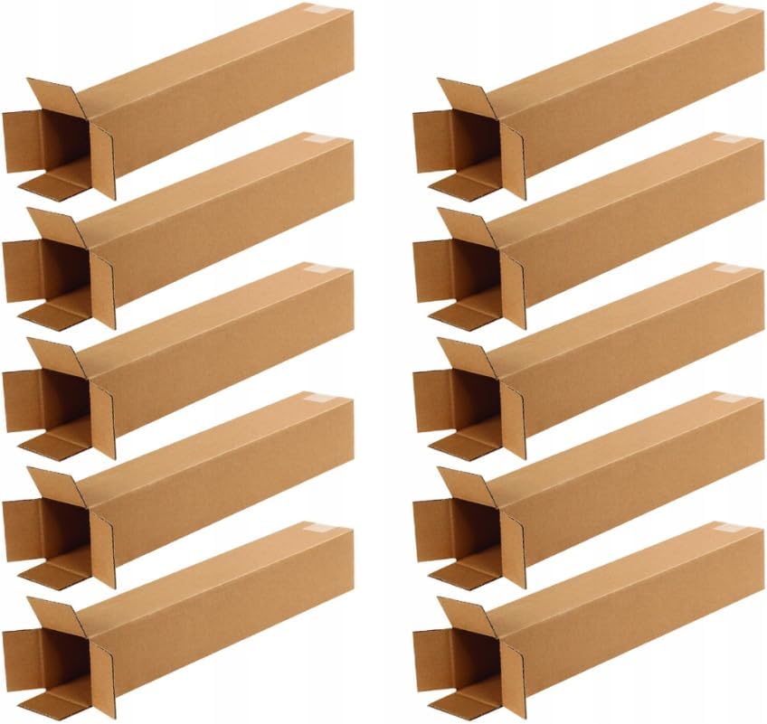 Quadratische Versandröhre – 10er-pack – Wellpappe Fefco201 – 100 X 100 X 600 Mm – Für Poster Und Pläne