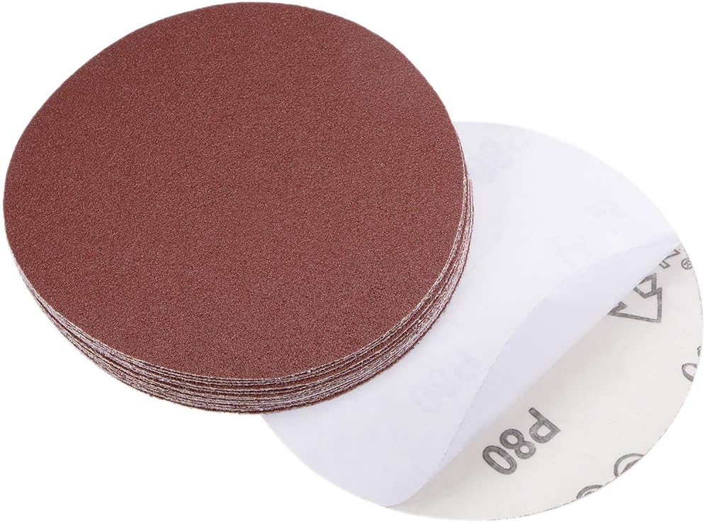 5-zoll-schleifscheiben – 15er-pack – Aluminiumoxid, Körnung 80 – Selbstklebend, Ohne Löcher – Für Holz, Metall Und Lack – 125 Mm
