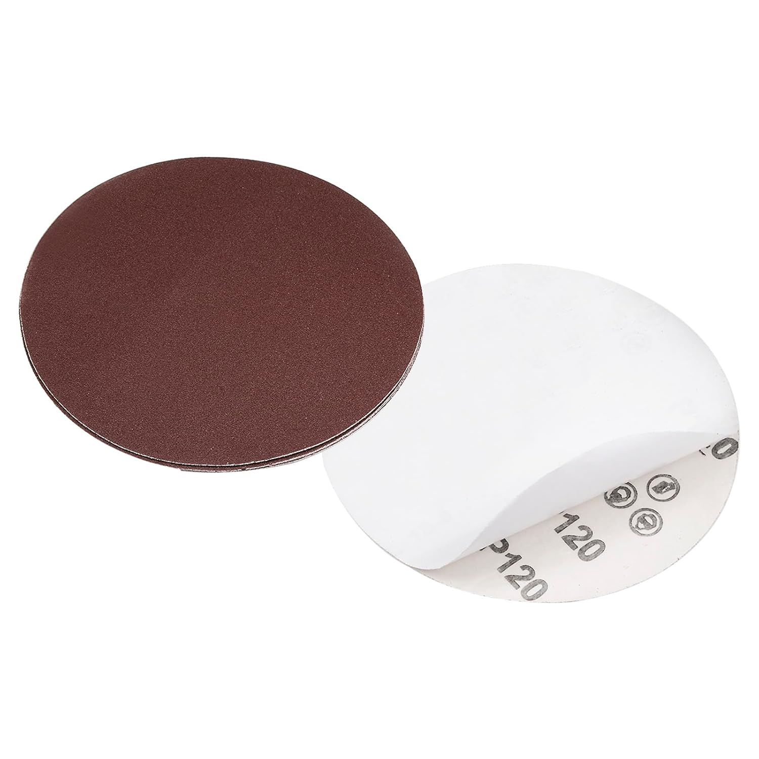 Psa-schleifscheiben – 5 Stück – Aluminiumoxid – Selbstklebend, Körnung 120 – Holz Und Metall – 150 Mm