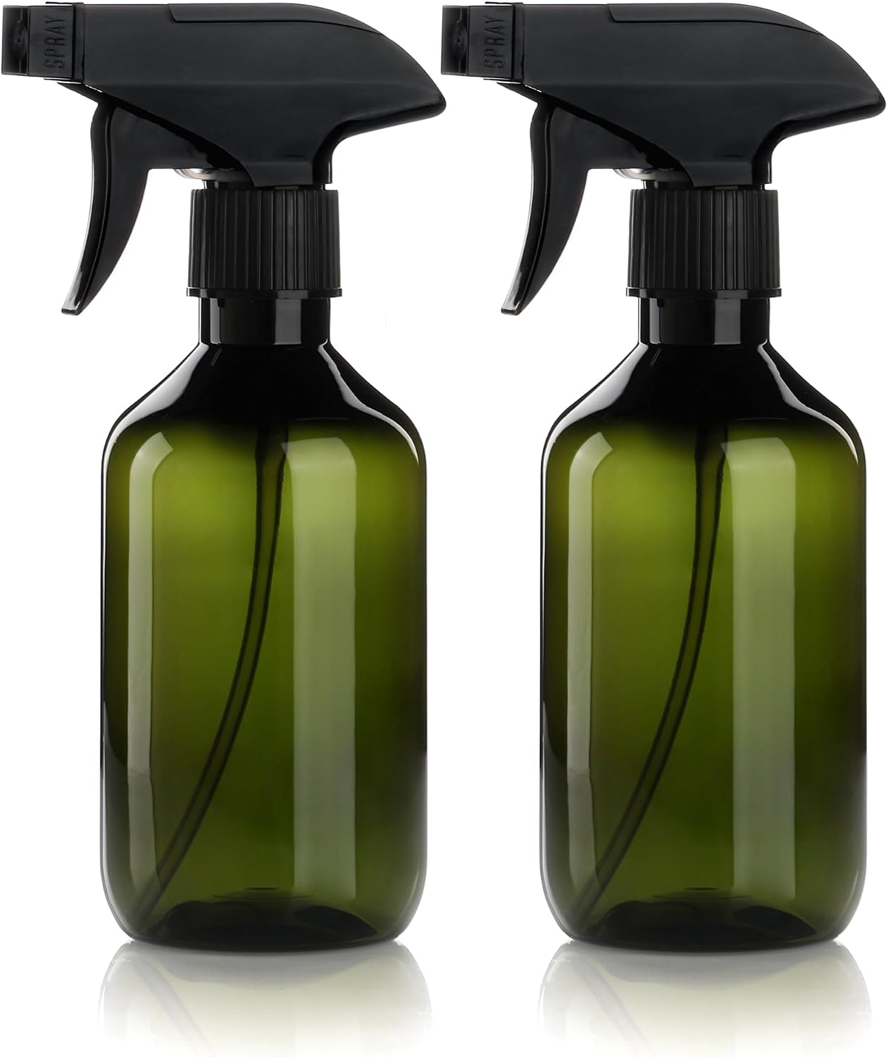 Sprühflaschen – 2 Stück – Pet-kunststoff – Verstellbare Düse – Garten Und Haushalt – 300 Ml, Dunkelgrün