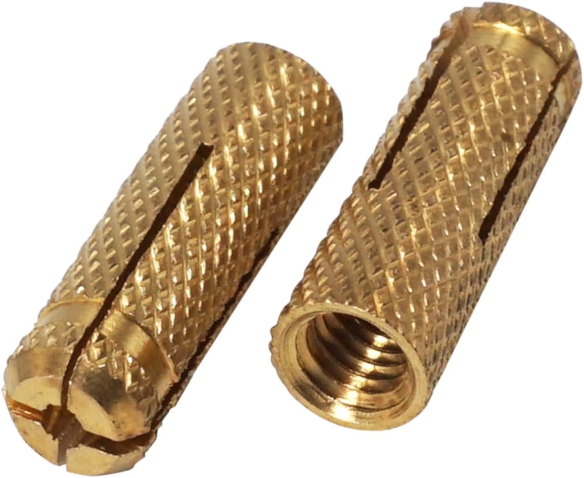 Messingdübel M5x20 Mm – 50er-pack – Robuste Befestigung In Mauerwerk – Für Beton Und Ziegel – Gelb