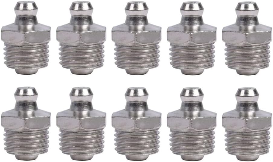 Gerade Schmiernippel M13x1,5 – 10er-pack – Vernickeltes Eisen – Präzise Schmierung – Landwirtschaftliche Und Industrielle Maschinen – Außengewinde