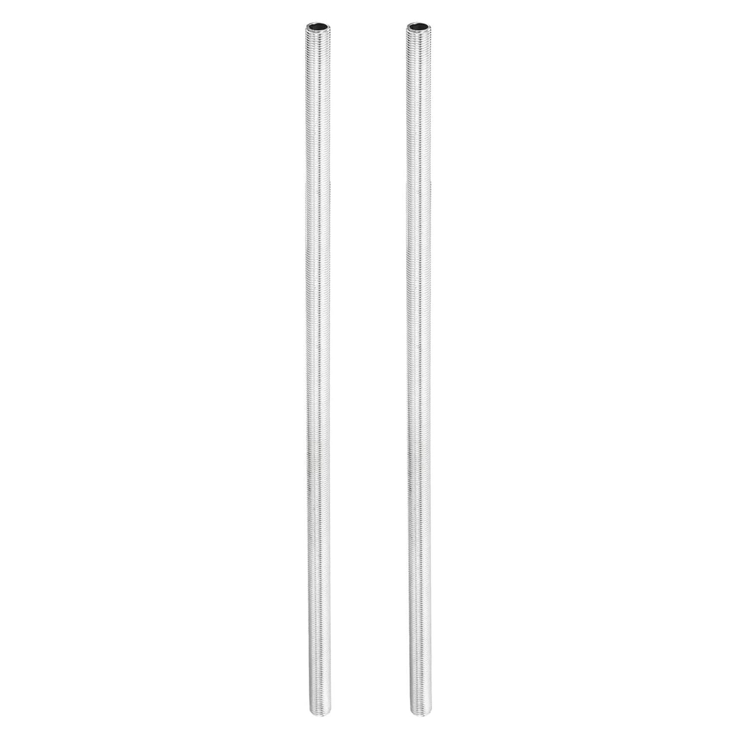 Gewindenippel Für Lampen – 2er-pack – Verzinkter Stahl – M10-gewinde, 1 Mm Steigung – Für Kronleuchter- Und Pendelleuchtenrenovierung – Länge 43 Cm