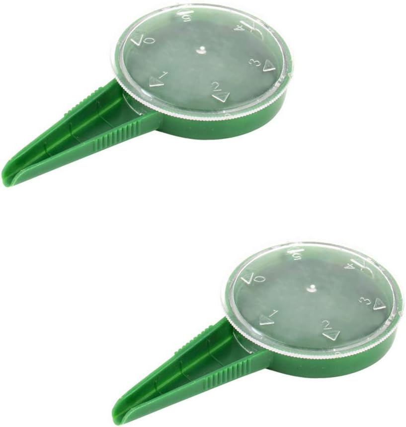 Manueller Saatgutspender – 2er-pack – Grüner Kunststoff – 5 Präzise Einstellungen – Für Blumen Und Gemüse – Durchmesser 6,5 Cm