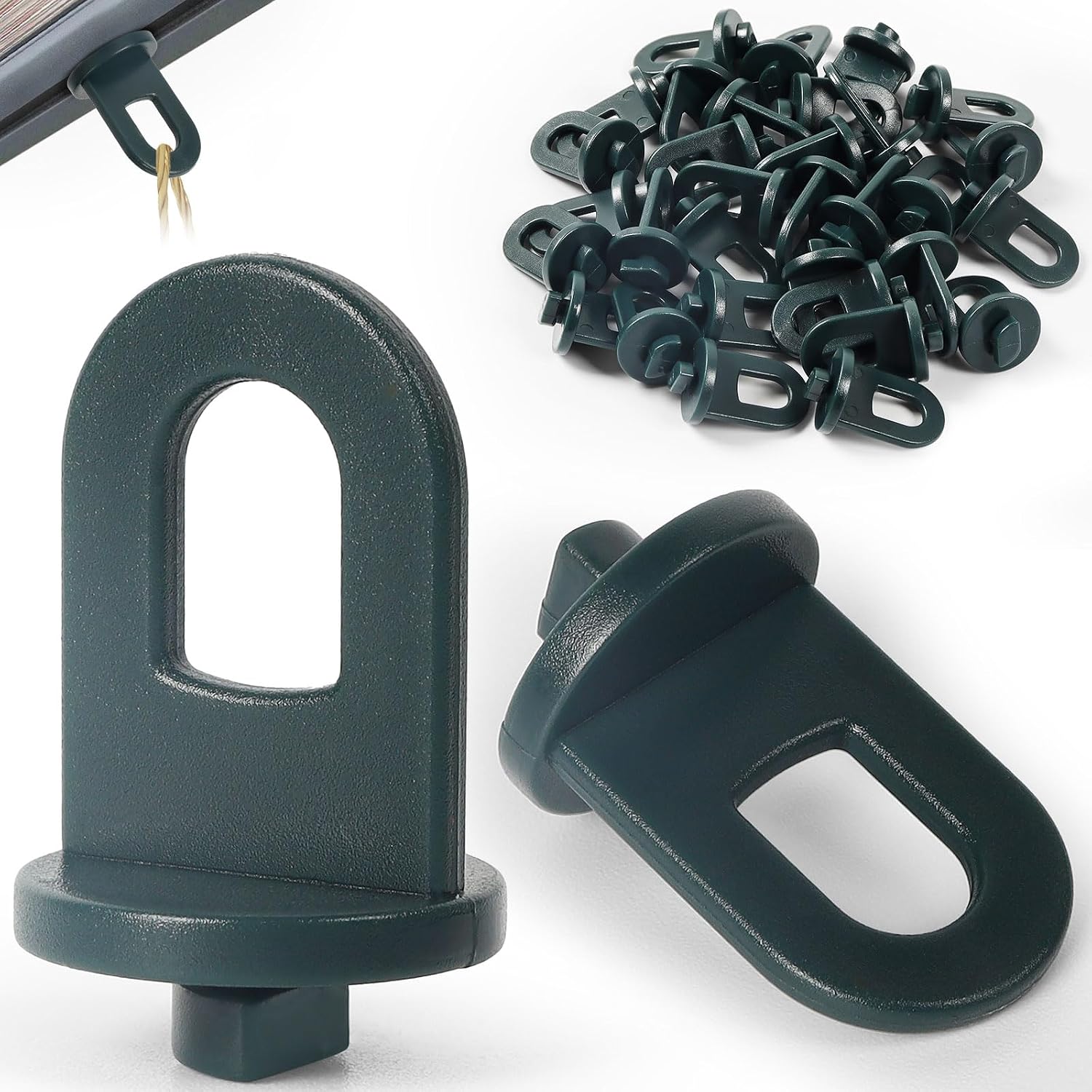 Befestigungsclips Für Gewächshäuser – 50er-pack – Robuster Kunststoff – Schnelle, Werkzeuglose Montage – Für Gewächshäuser Und Wintergärten – Grün, 3 X 2 Cm