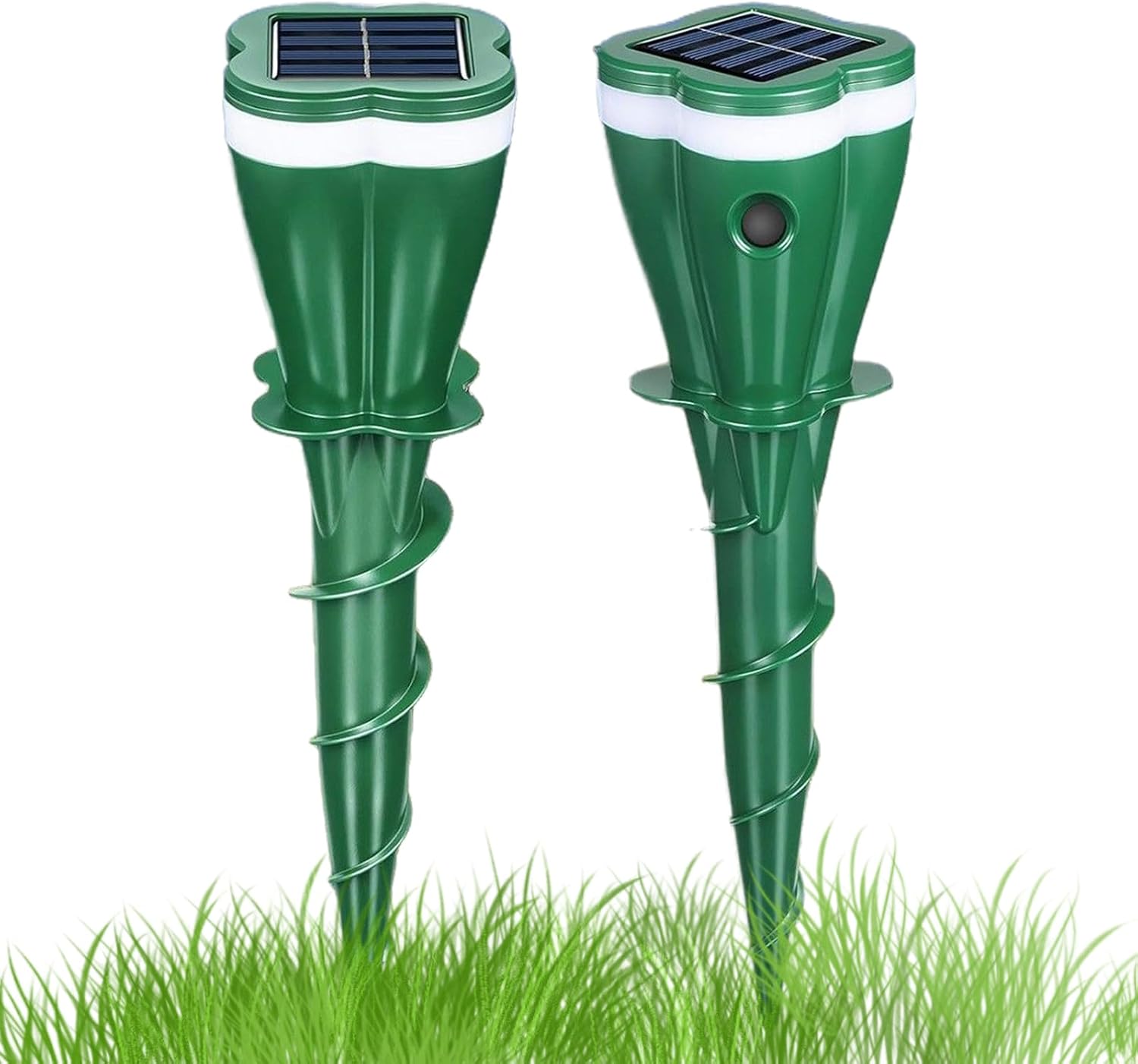 Solarbetriebenes Ultraschall-abwehrgerät – 2er-pack – Robustes Abs – Schutz Für Verschiedene Tierarten – Garten, Hof, Bauernhof – 25,5 X 6 Cm