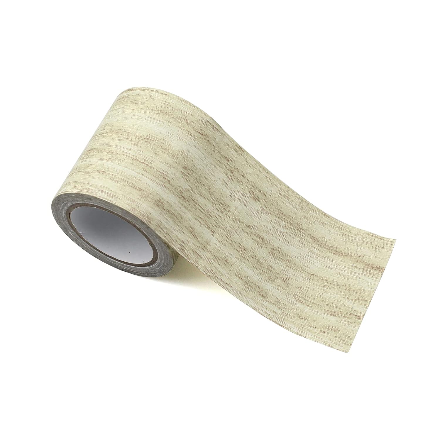 Holzreparaturklebeband – 1 Rolle – Realistische Maserung, Hellgrau – Starker, Wasserfester Klebstoff – Für Möbel, Fußböden, Sockelleisten – 8 Cm X 4,57 M