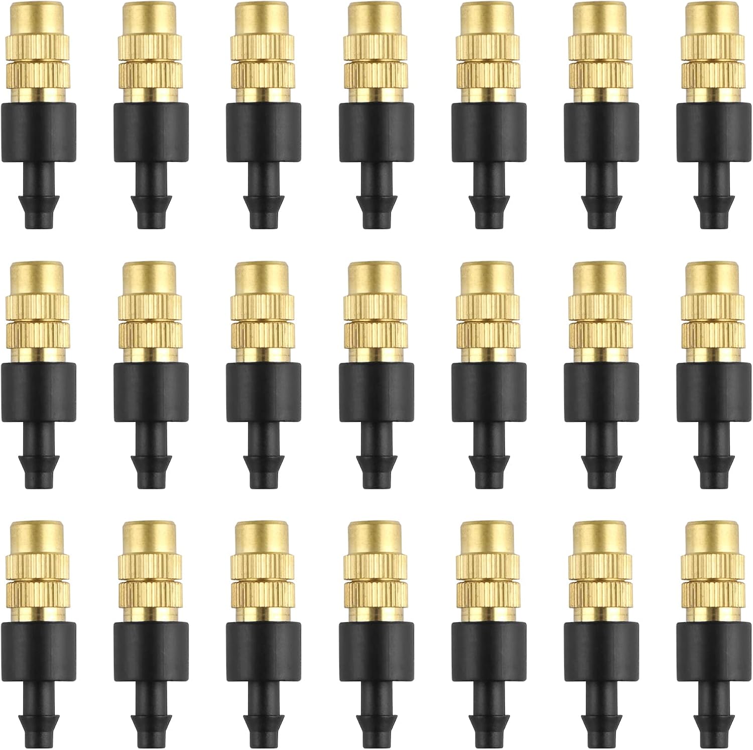 Messing-gießdüsen – 30 Stück – Verstellbares Kupfer – Regulierte Durchflussmenge 10–15 L/h – Für Garten, Gewächshaus Und Rasen – 4/7-mm-anschluss