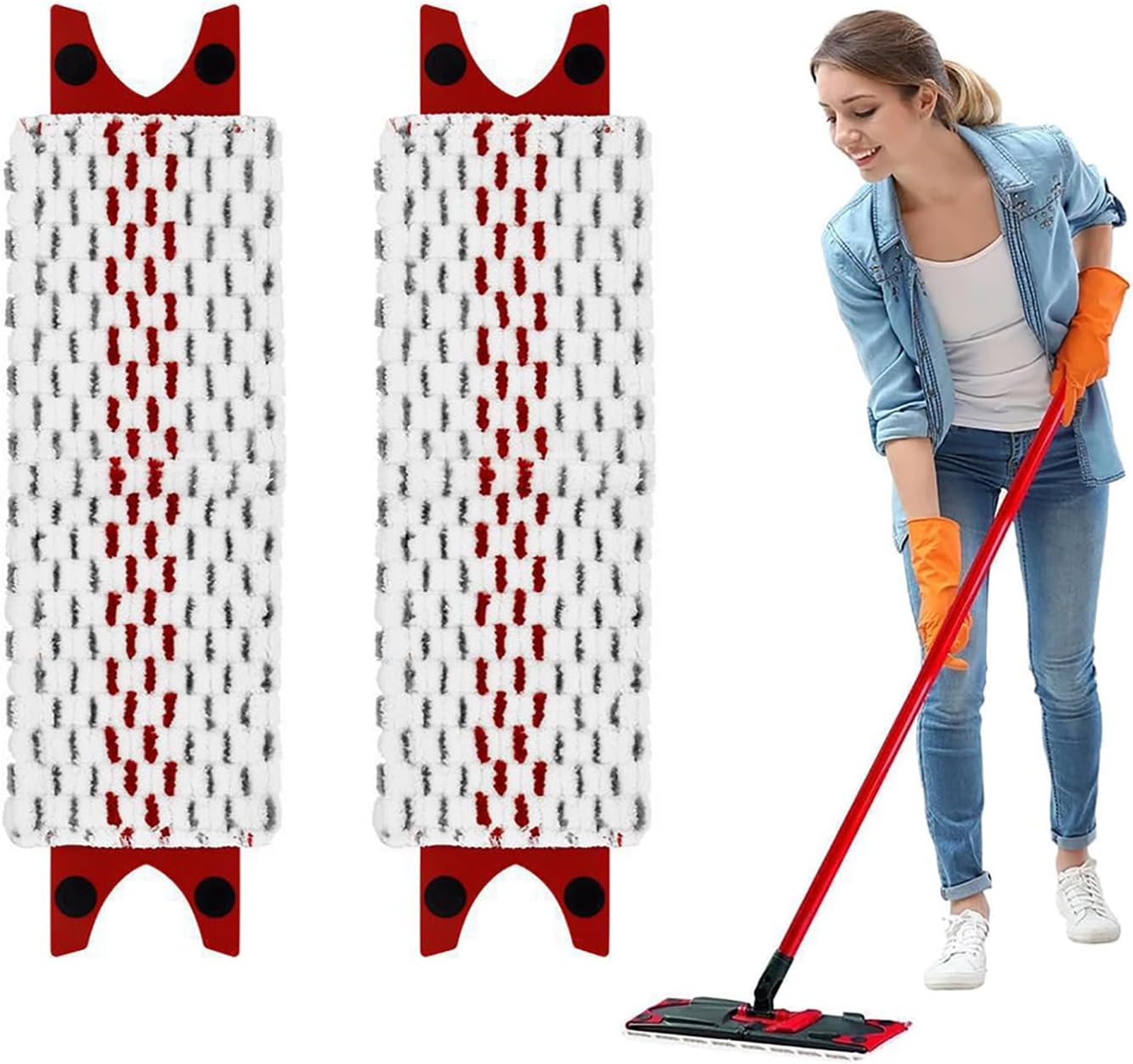 Set Mit 2 Ersatz-wischmoppköpfen Für Vileda Ultramax, Flacher Mikrofaser-wischmopp, Zur Entfernung Aller Flecken, Geeignet Für Wischmopps Und Bodenreinigung