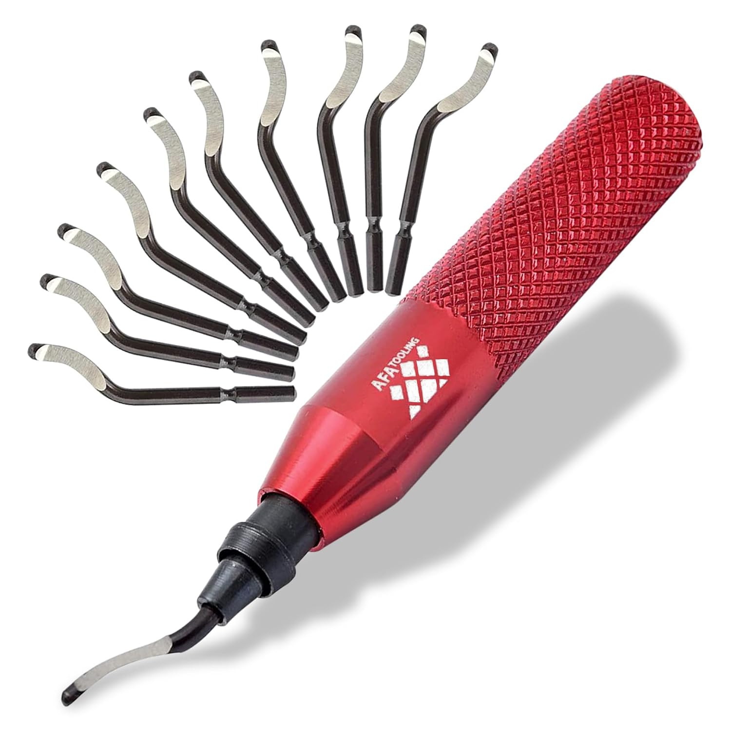 Manuelles Entgratungsset – 11 Hss-klingen – Stahl Und Aluminium – Präzises Kantenglätten – Rohrleitungsbau Und 3d-druck – Ergonomischer Griff