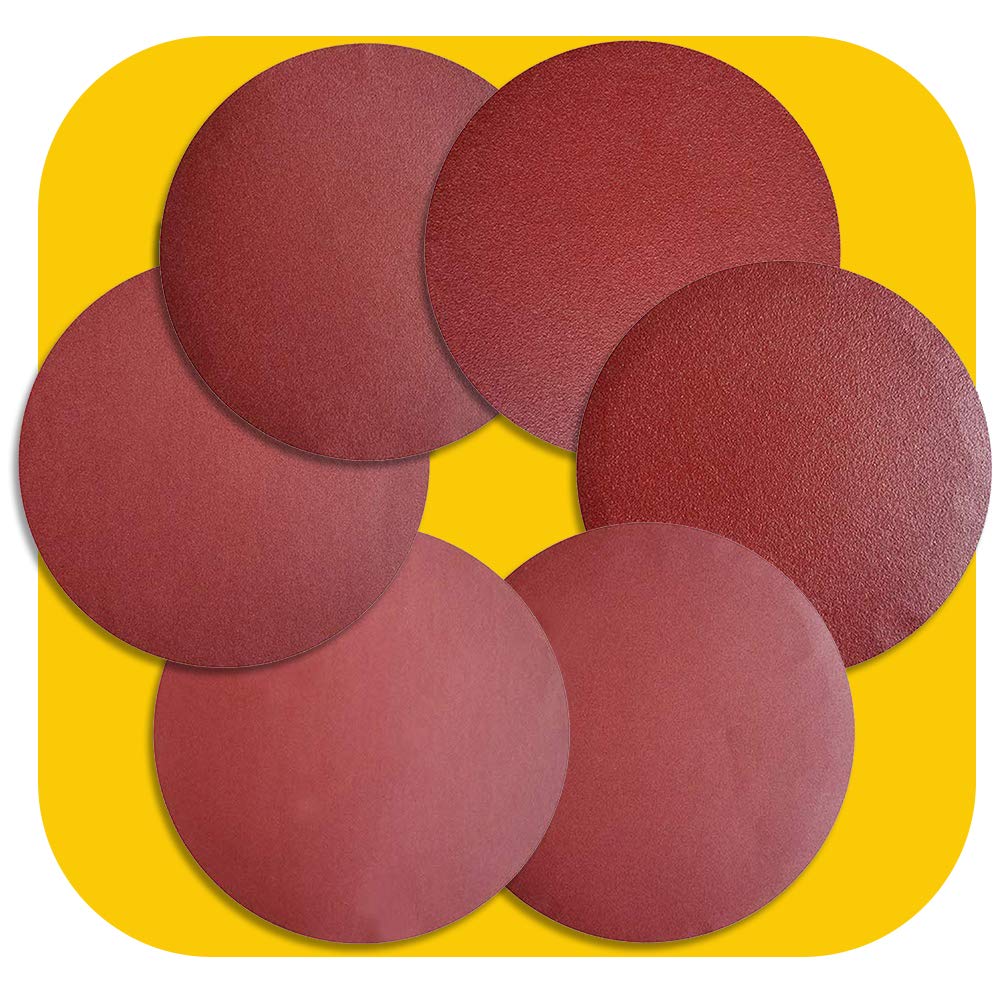 Set Mit 60 Schleifscheiben (150 Mm) – Selbstklebend, Aluminiumoxid – 6 Verschiedene Körnungen (60 Bis 400) – Für Exzenterschleifer – Holz, Metall, Lack