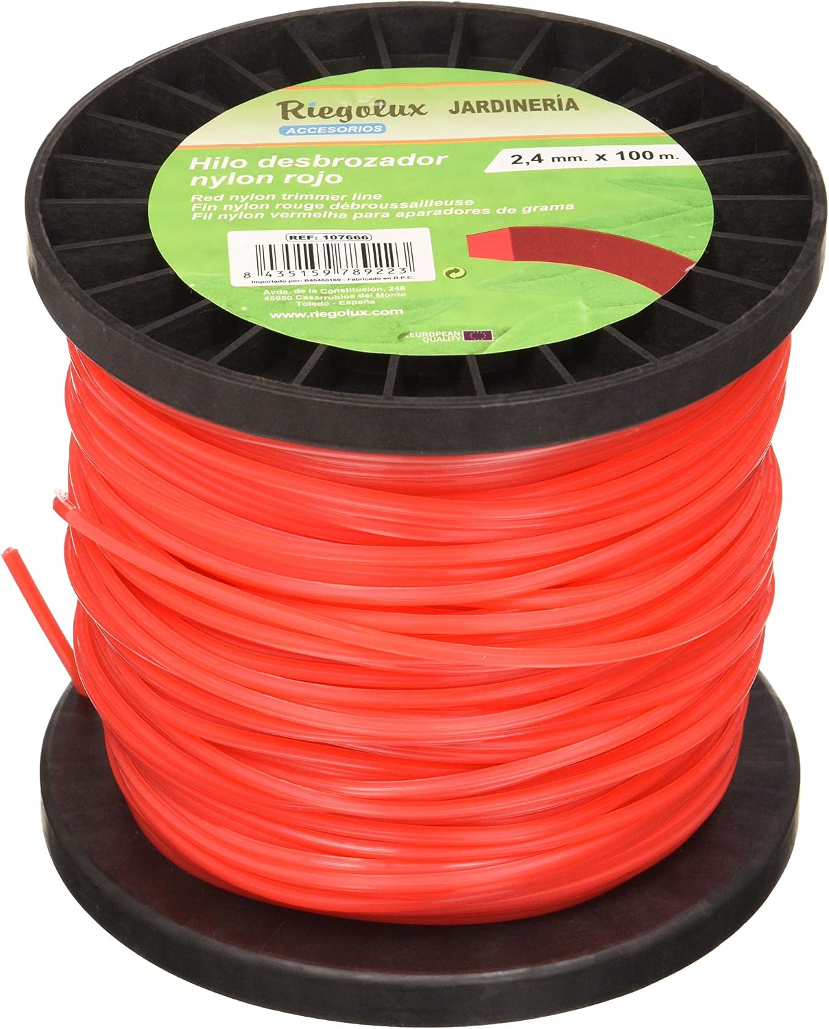Quadratische Nylon-trimmerschnur – 100 M – Rot, 2,4 Mm – Hochfest – Für Den Professionellen Gartenbau