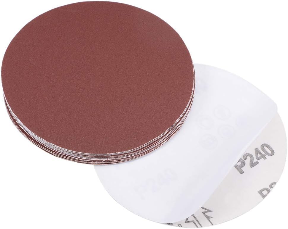 Packung Mit 15 Schleifscheiben, 125 Mm – Körnung 240 – Aluminiumoxid – Psa-kleber – Für Holz, Metall Und Lack – 12,7 Cm