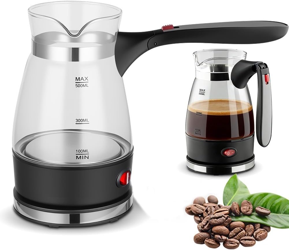 Elektrische Türkische Kaffeemaschine (500 Ml), Kaffee- Und Teebereiter, Mokka- Und Espressomaschine Mit Griff