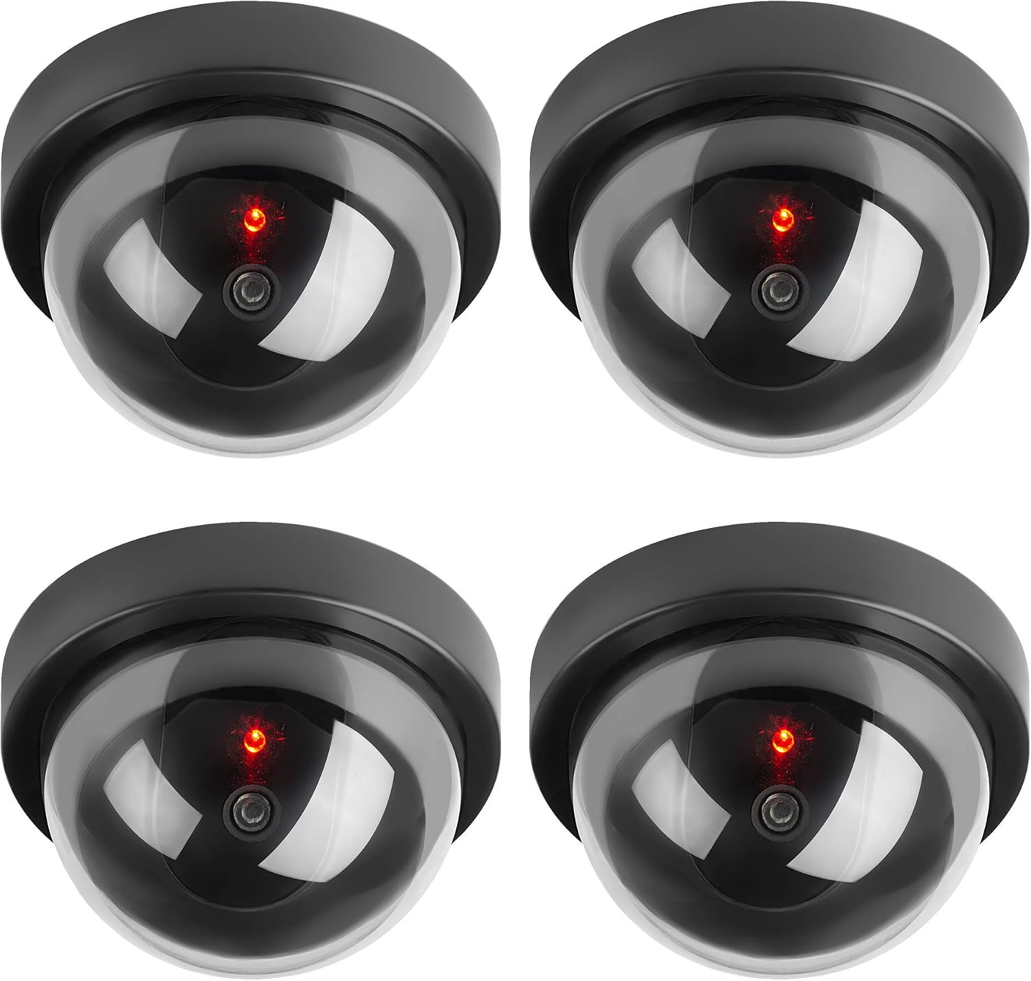 Attrappen-dome-kamera – 4er-pack – Mit Blinkender Led – Visuelle Abschreckung – Für Den Innen- Und Außenbereich