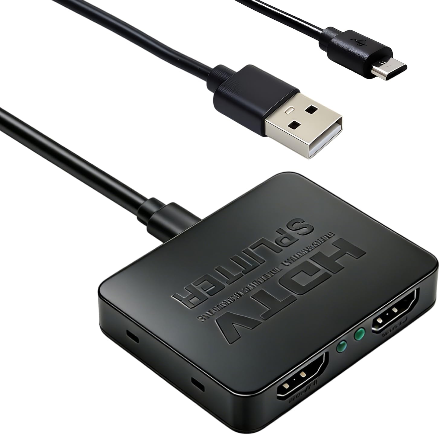 Hdmi-splitter Mit 1 Auf 2 Ausgängen – Kunststoffgehäuse – 4k Full Hd – Plug & Play – Für Hdtv Und Computer
