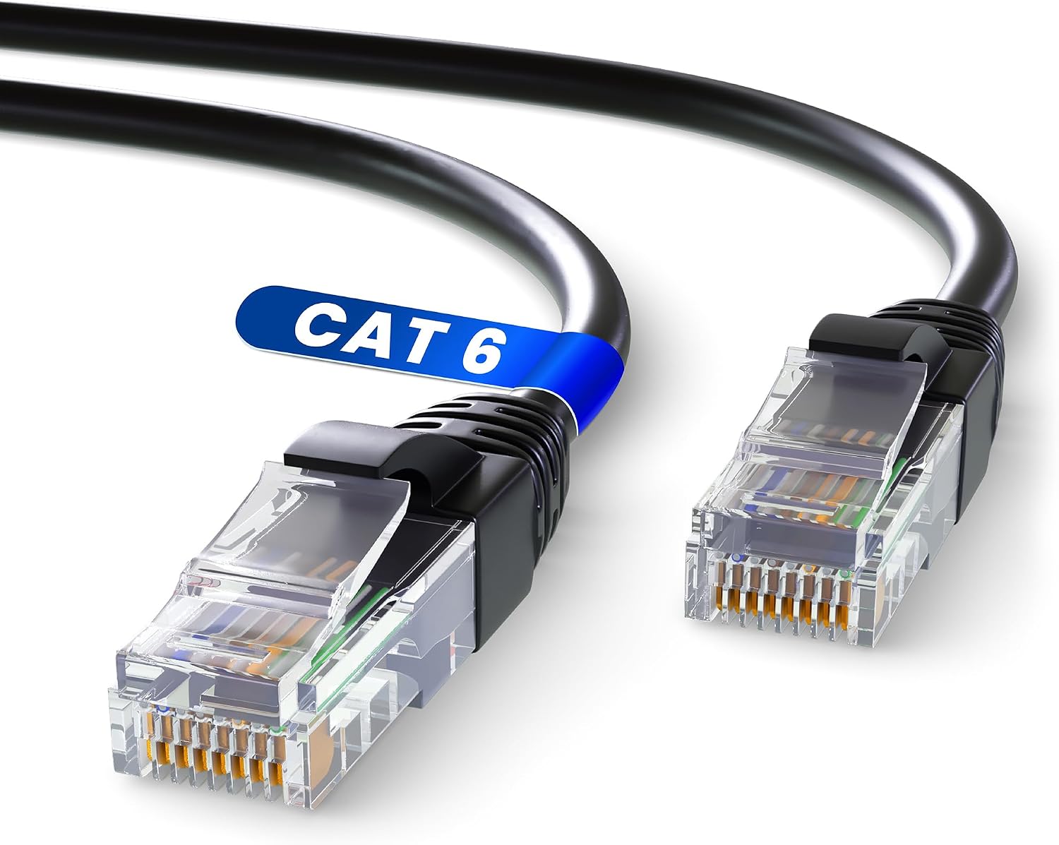 Cat-6-ethernetkabel – 1 Stück – Awg24 Utp Cca – Highspeed 1 Gbit/s – Heimbürokonsole – 5 Meter, Schwarz
