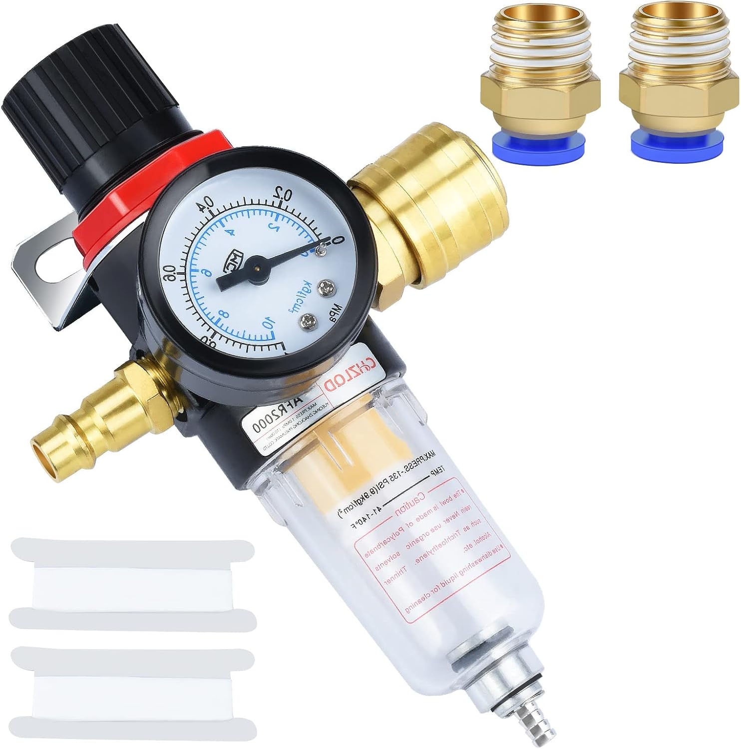 Druckluftregler – 1 Stück – Metall Und Messing – 40-mikron-filtration – Für Kompressoren Und Druckluftwerkzeuge – Pt1/4