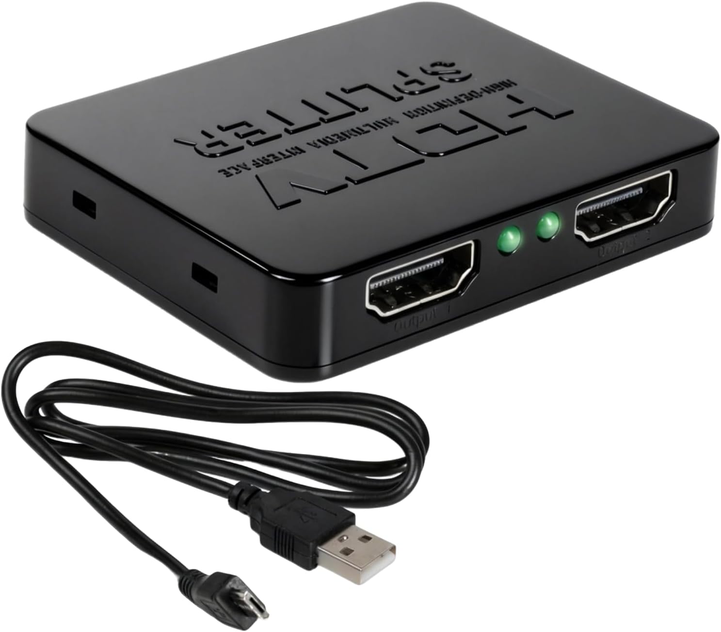 Hdmi 1 Auf 2 Splitter – 1 Stück – Metall – 4k 3d – Pc, Tv, Projektor – Schwarz