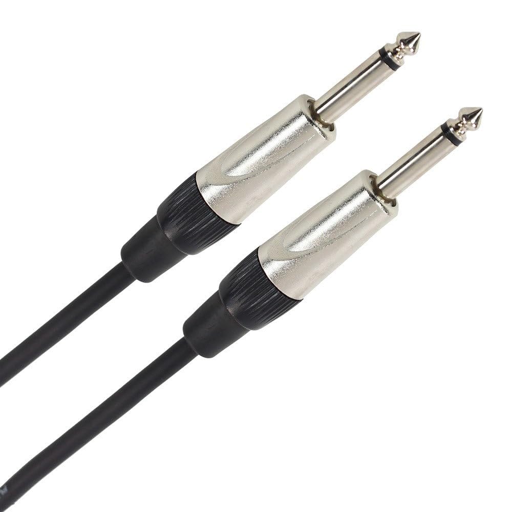Mono-klinkenkabel – 1 Stück – Schwarz – 10 Meter – Professioneller Audioanschluss