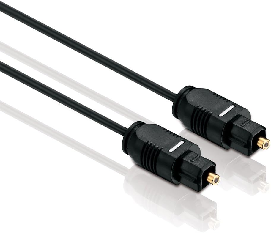 Toslink-audiokabel – 1 Stück – Glasfaser – Stecker-stecker – Heimkino – 0,50 M, Schwarz