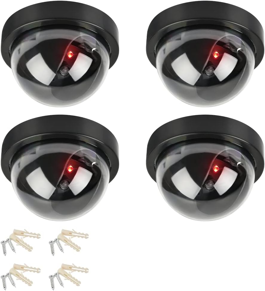 Attrappenkamera – 4er-pack – Abs-kunststoff – Blinkende Led – Diebstahlsicherung – Für Den Innen- Und Außenbereich